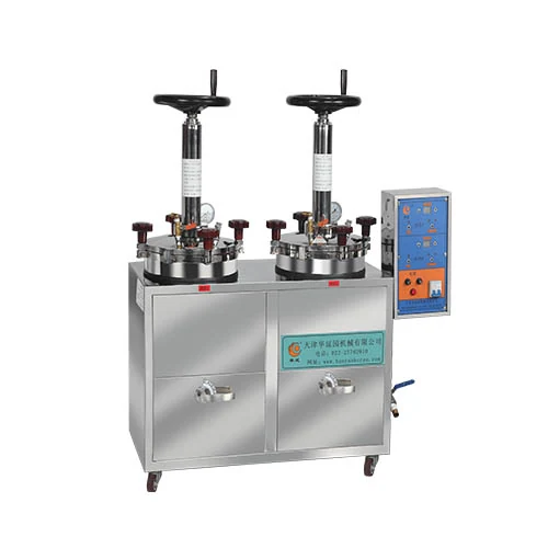 Two 15,000 ml stainless steel airtight decoction pots with locking handle mechanisms
