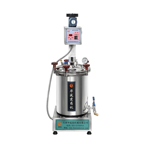 Huayan DJY25L electric extrusion airtight TCM herb decoction machine with stainless steel pot and hand press