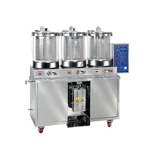 Huayan HVK2000 micro-pressure TCM herb decoction and packing machine with three 20000 ml glass pots and integrated pouch sealer