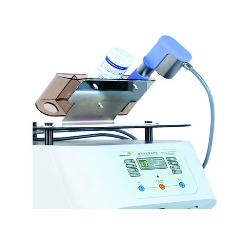 Huayan RH-CJB-A shock wave therapy machine showing shock gun and therapy accessories