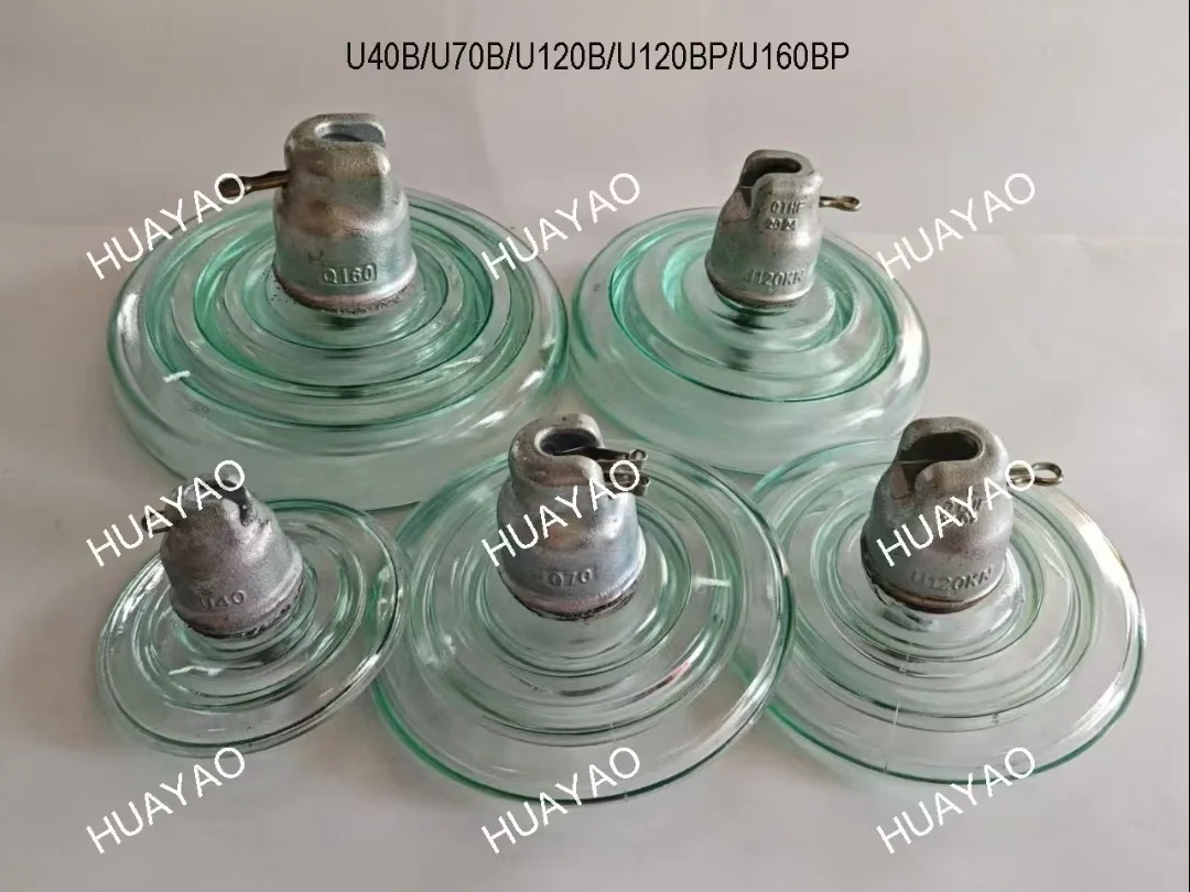Power Grid UHV DC 550kN U550BP Stain-resistant Disc Suspension Electrical Glass Insulator view 3
