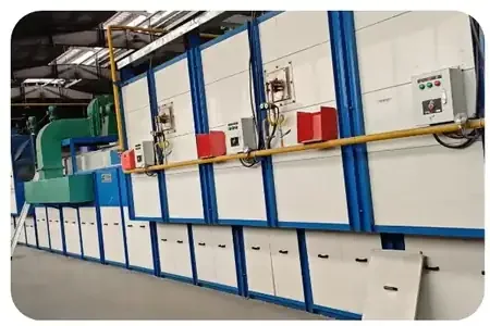 Process control and power distribution panels inside the Huayao insulator plant