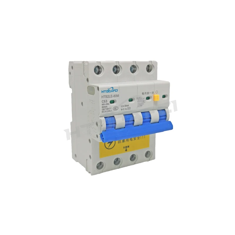 HTB2L-80 ELCB wiring terminals close up
