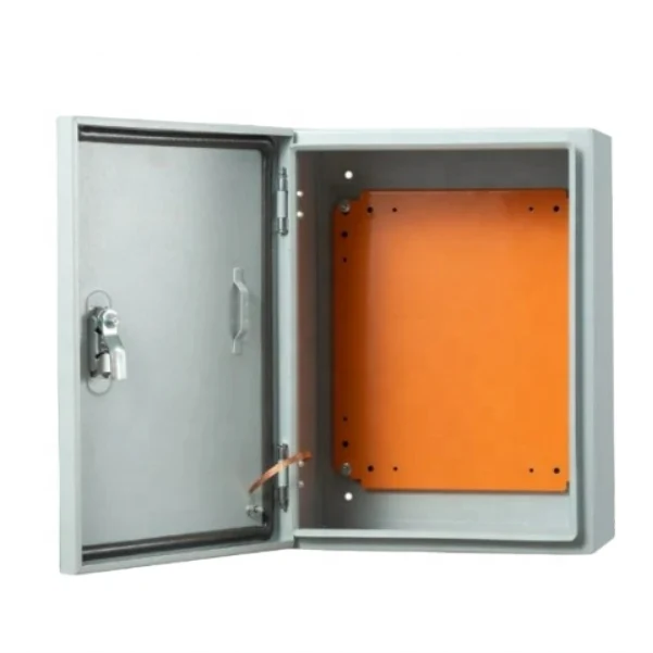 JXF power distribution box in front view showing welded construction and surface finish
