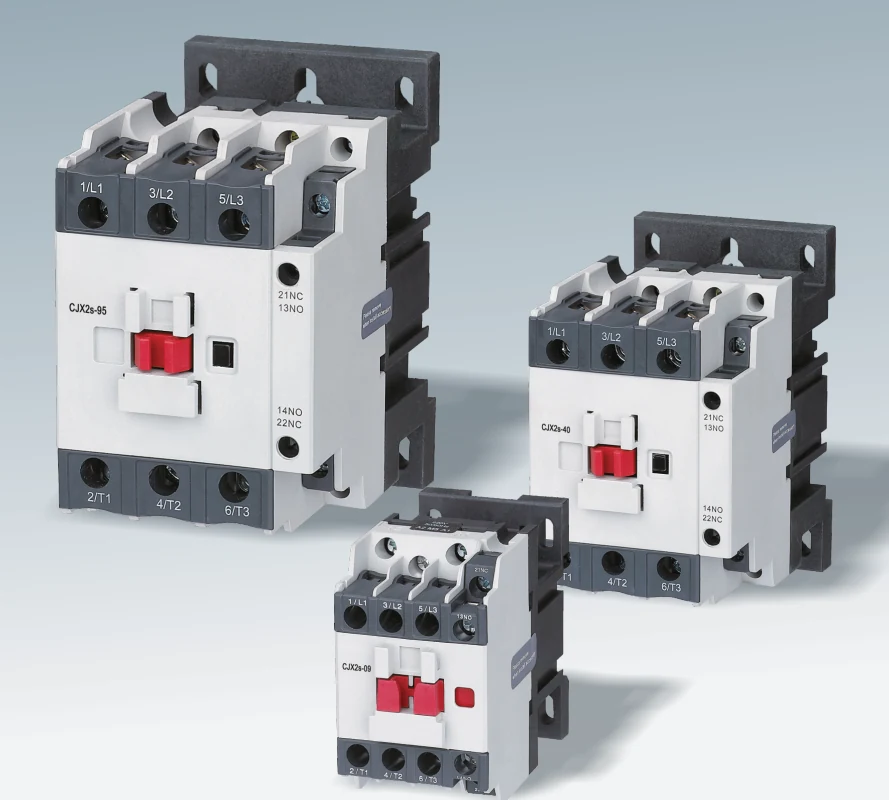 LC1(CJX2) series contactor on 35mm DIN rail front view