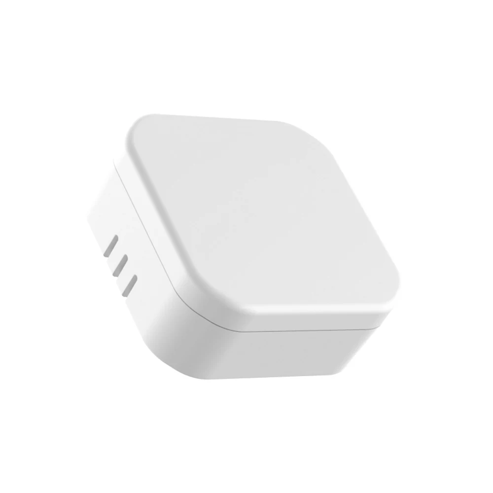 Single-pole smart switch showing toggle handle and terminal connections