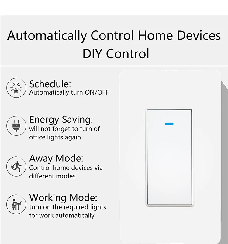 DS-122 switch with Tuya SmartLife app interface on a smartphone