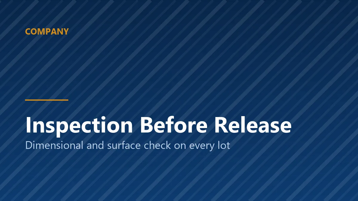 Incoming inspection checking strip thickness and surface condition