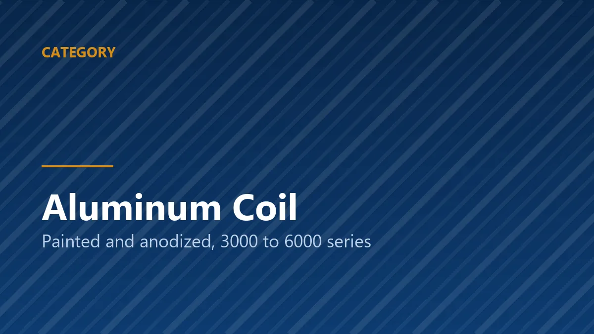 Painted and anodized aluminum coils stacked side by side