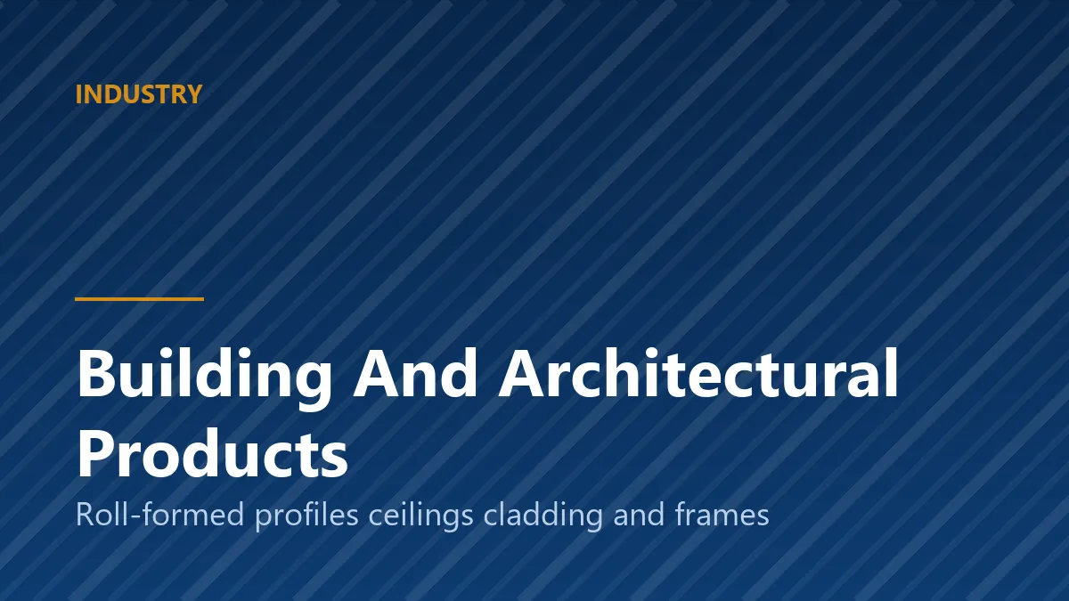 Roll formed architectural profiles and aluminum panels