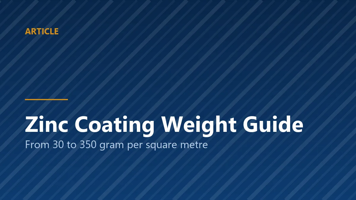 Close view of a galvanized steel surface with a coating thickness gauge