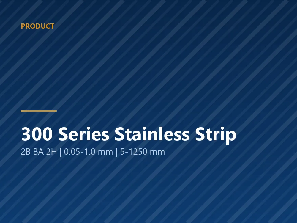 Coil of 300 series stainless steel strip with a bright annealed finish