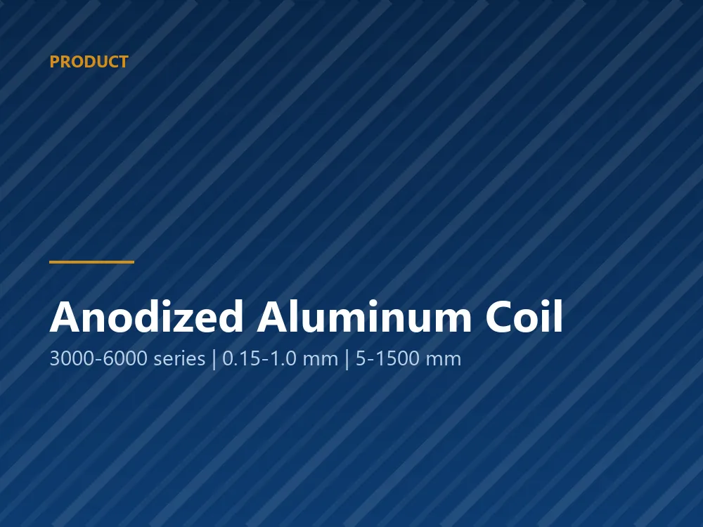 Anodized aluminum coil with a satin finish