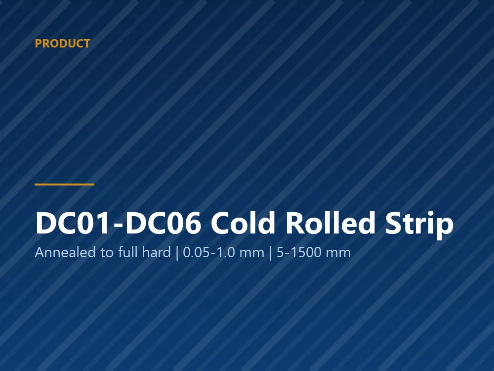 Cold rolled steel coil in drawing quality DC01 to DC06