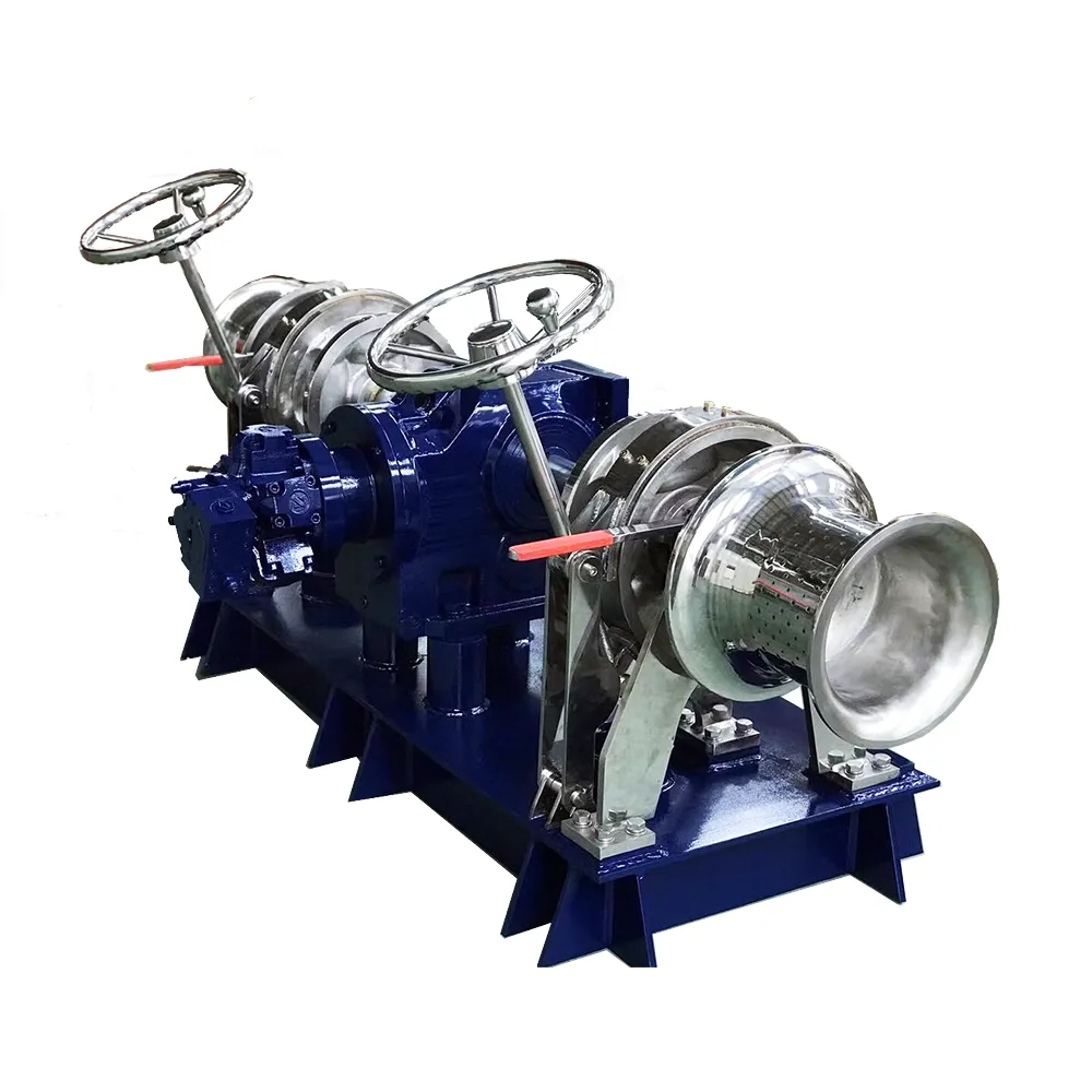 Double Drum Marine Horizontal Hydraulic Stainless Steel Boat Winch/Windlass for Ship