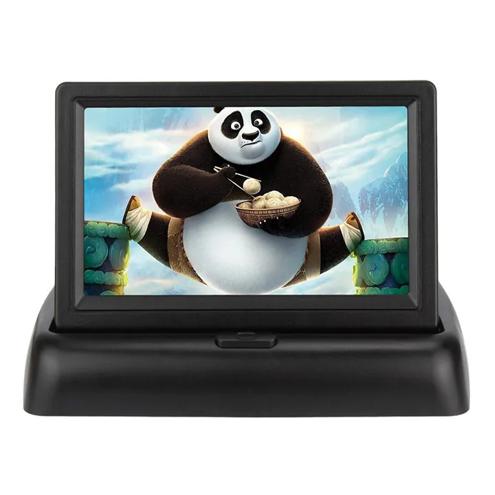 4.3 Inch Foldable Monitor - Dash Monitor That Folds Flat When It Is Not in Use