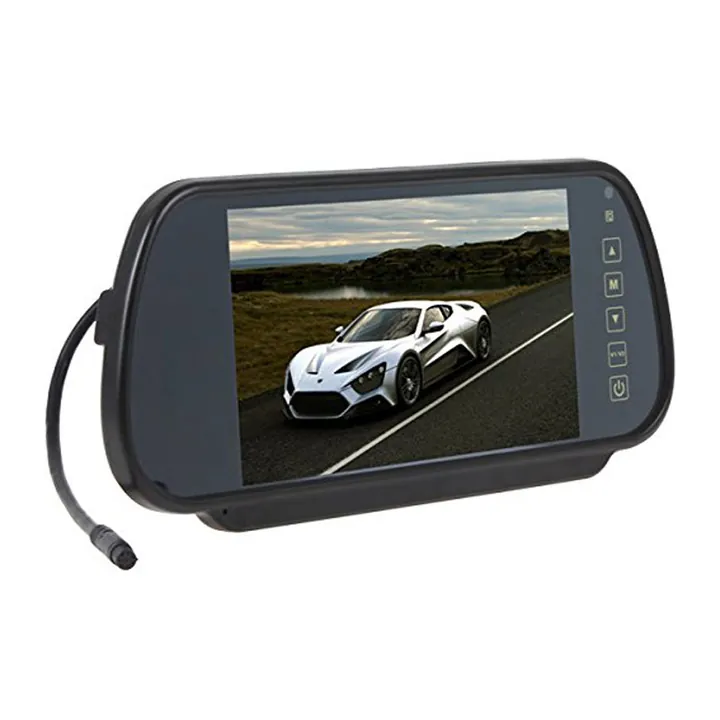 7 Inch Mirror Monitor - Clip on Mirror Screen That Uses No Dash Space