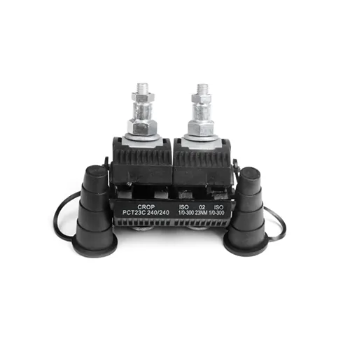 CONECTOR DENTADO DOBLE PARA CONDUCTOR DE 50/150-50/150 MM (1/0-300 A 1/0 – 300 AWG) · CROP