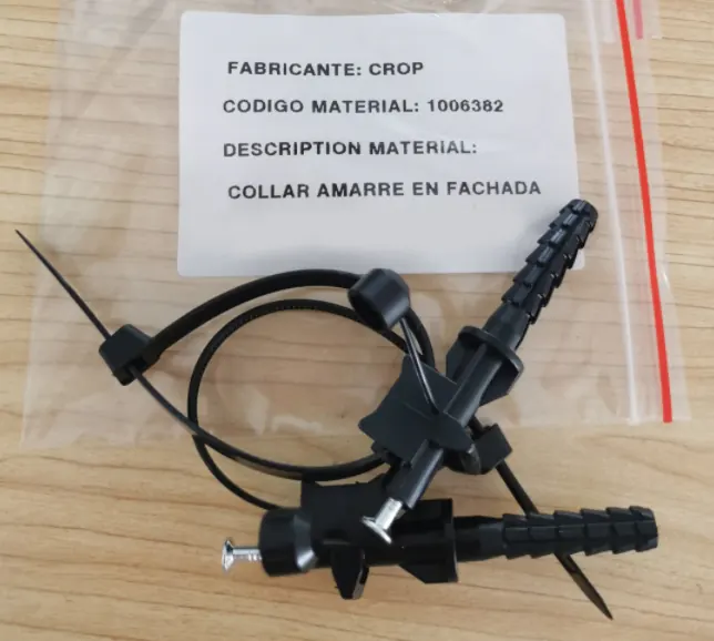 Collares de Amarre Sobre Fachada Para Haz de Conductores · esquema técnico 1