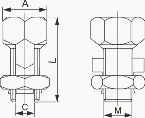 Conector Perno Partido · esquema técnico 2