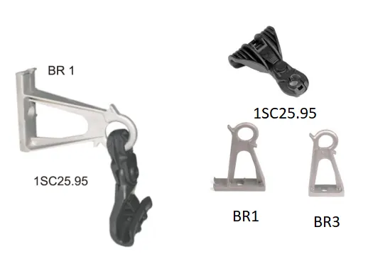 Pinza de Suspension con Mensula · esquema técnico 2