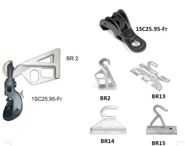 Pinza de Suspension con Mensula · esquema técnico 3