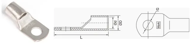 Terminal de Compresion Cable · esquema técnico 2