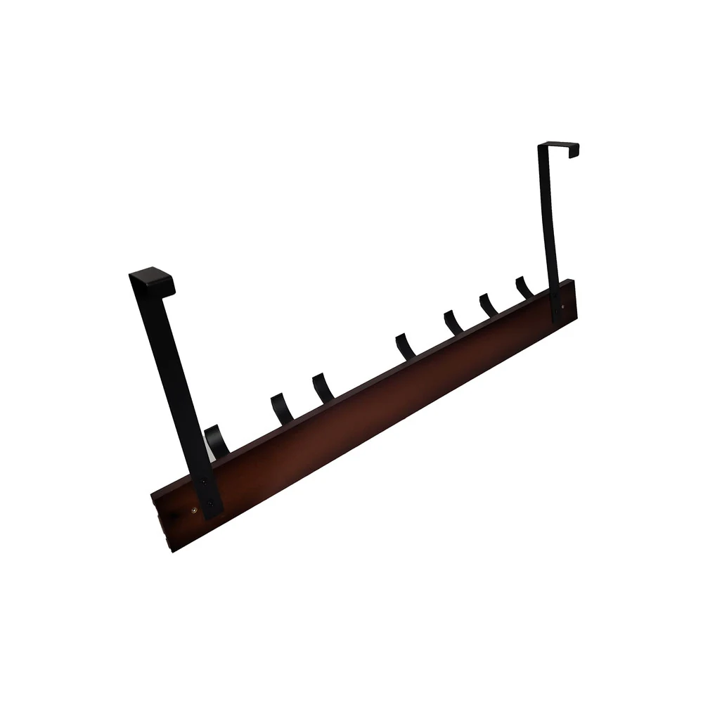 Wall-mounted clothes rack installed on a white wall in a residential bedroom