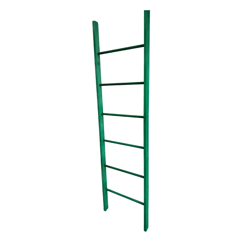 Wooden and metal mixed-material clothes rack in a home storage environment