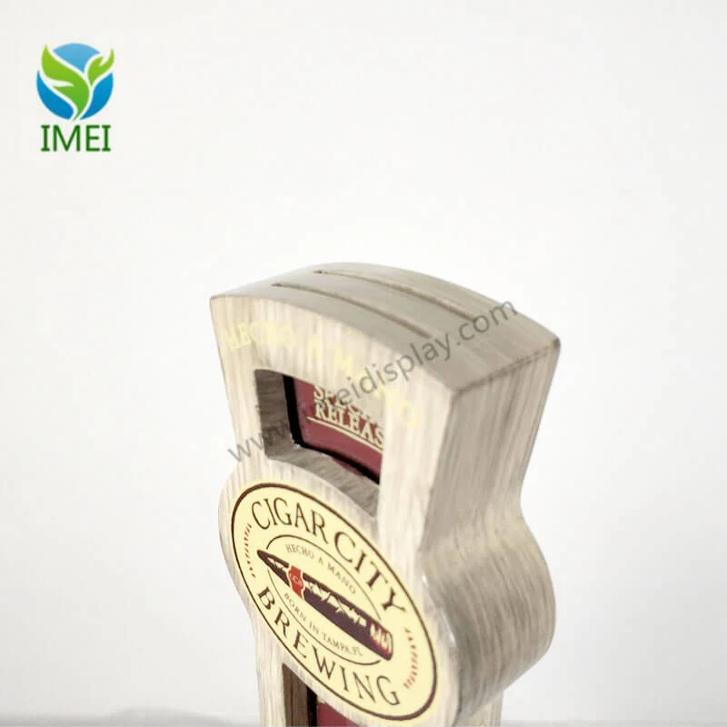 Flat-pack wood tap handle with protective foam inserts inside a double corrugated export carton