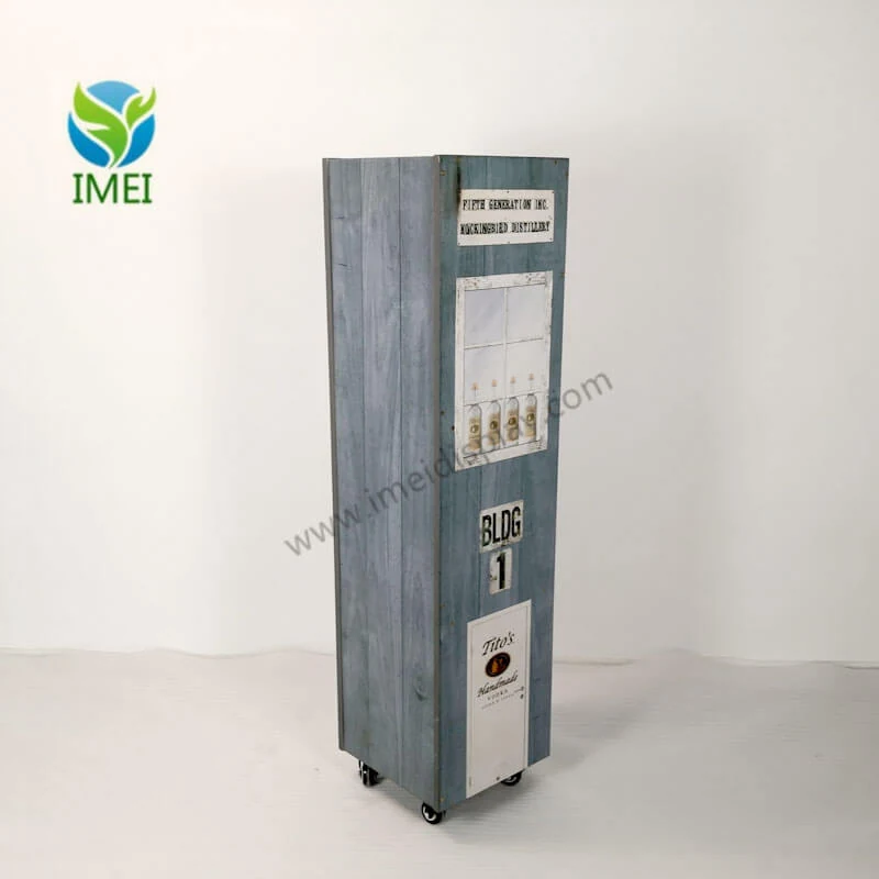 Flat-pack wooden display ready for export packing in a double corrugated carton