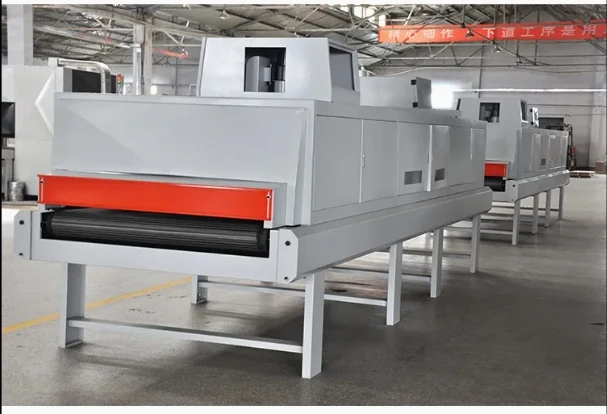 Wood Panel UV Coating Line IR Heating Leveling Machine, control panel and operator side