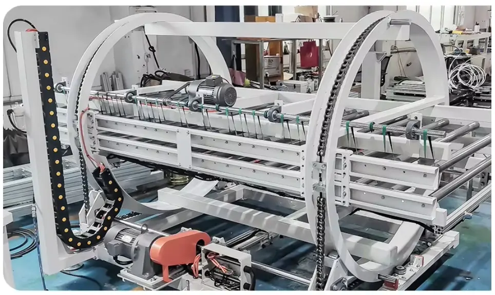 Woodworking Panel Bundle Plate Plywood Panel Turnover machine Flipping, working rollers and drive detail