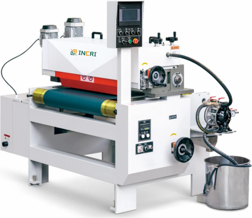 Prime UV One Head roller coater machine Roller Coating, front view on the assembly floor