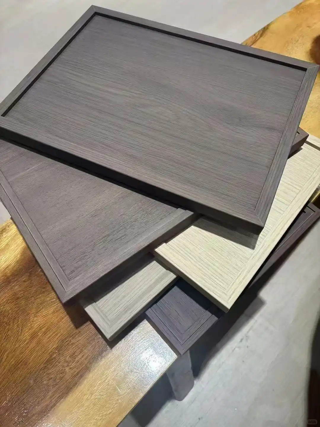 Vacuum Membrane Press Machine for PVC Film Cabinet Door, working rollers and drive detail