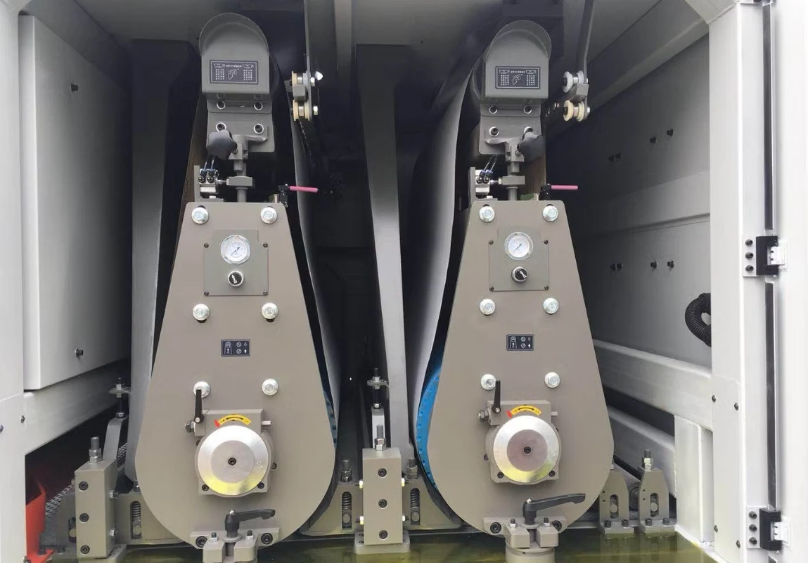 Width Sander Wide Belt sanding machine Sander machine For, feed section detail