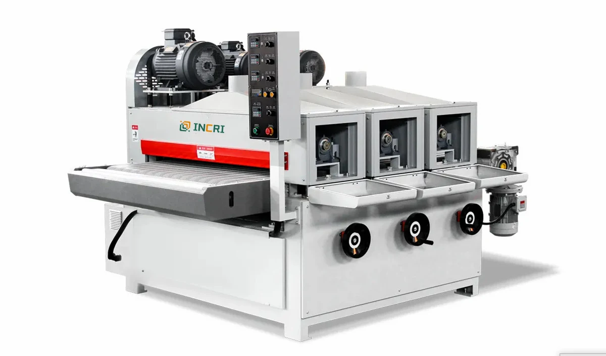wire brush machine for soild floor floor wire brush, front view on the assembly floor