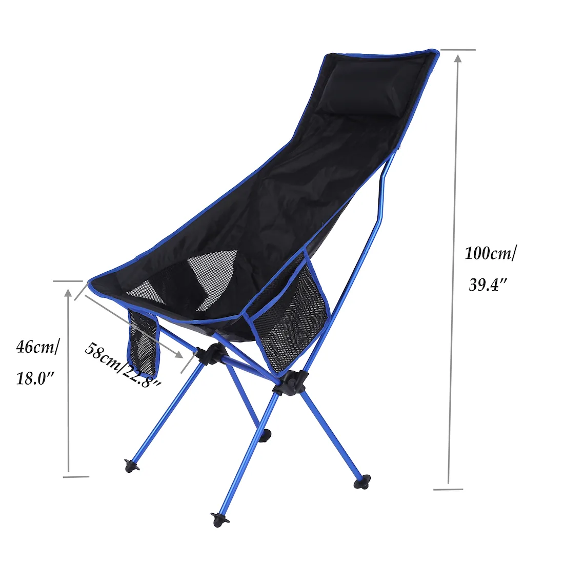 Highback Folding Beach Camp Chair MW11047P detail view 2