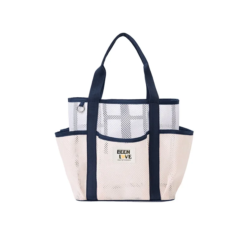 New Large Capacity Hawaiian Tote Beach Bag Mesh Handbag for Gym & Swim detail view 1