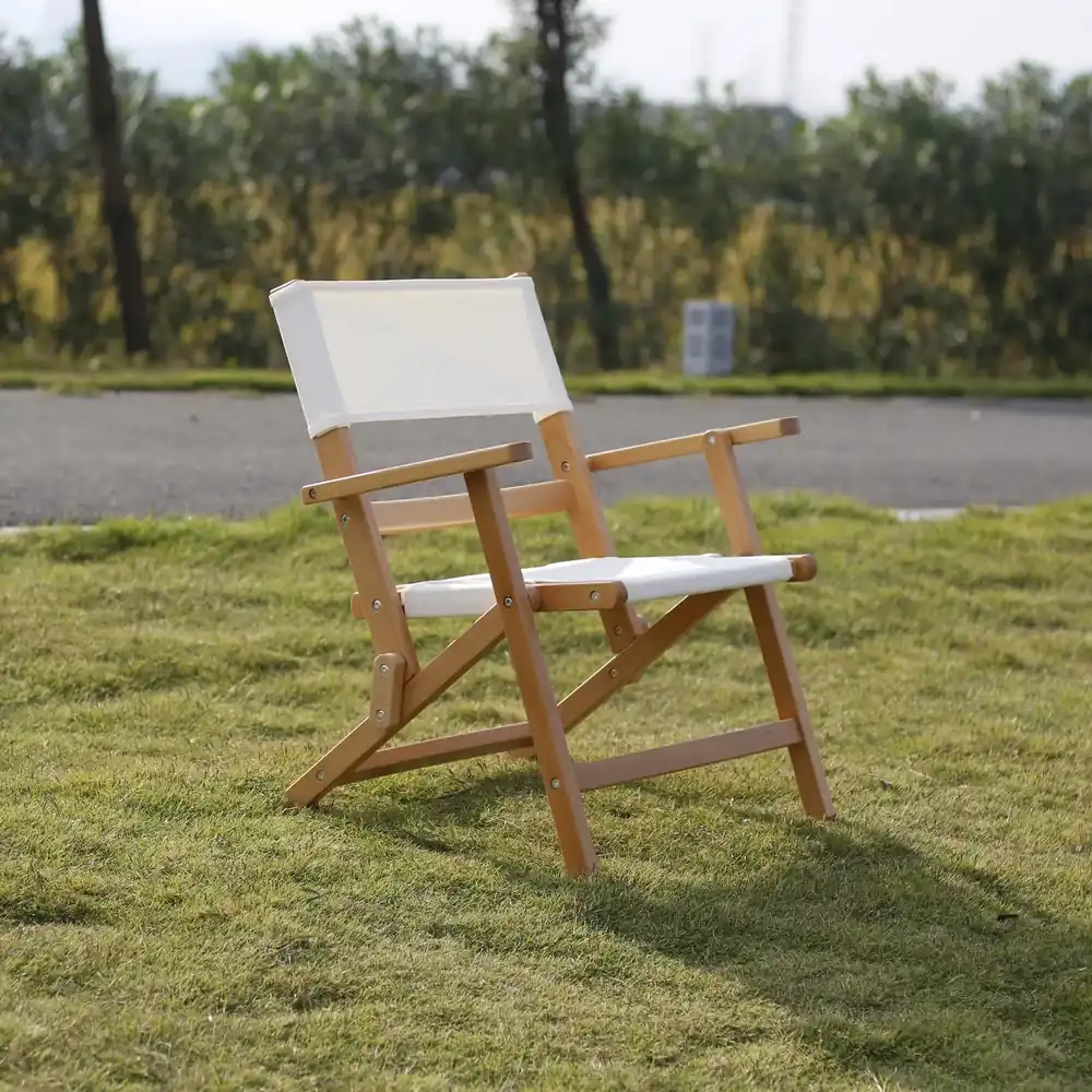 Eco-Friendly Soil Wood Portable Outdoor Popular Folding Picnic Dinning Wooden Chair Hot Sale Camping Wooden Chair detail view 2