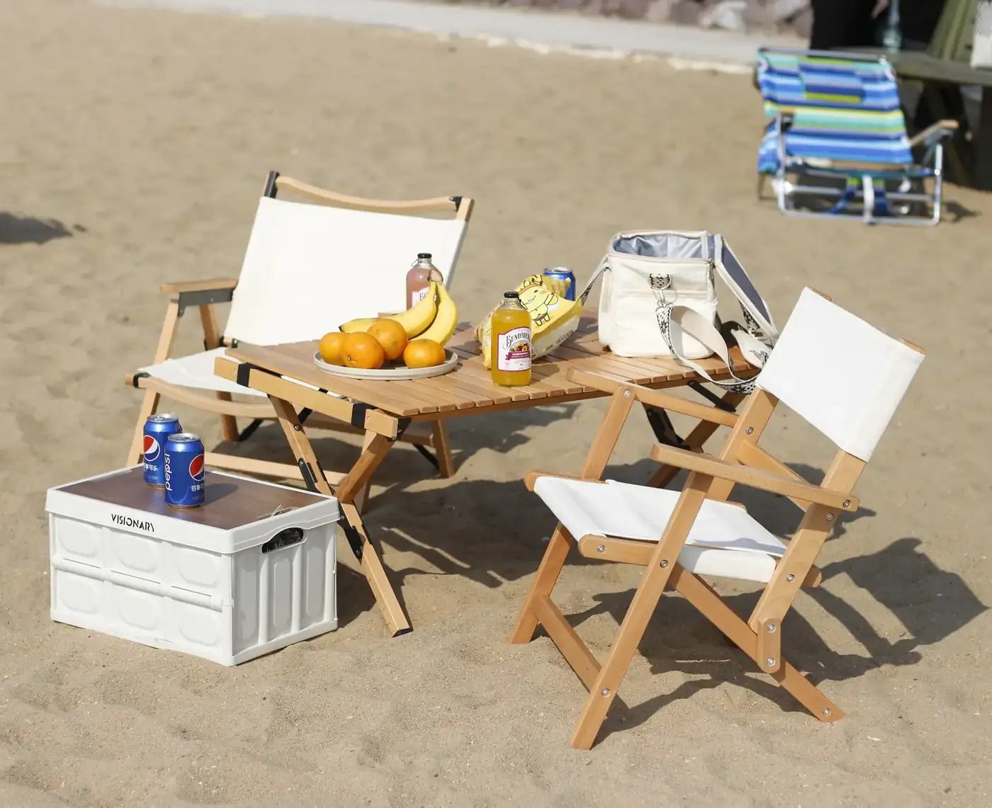 Eco-Friendly Soil Wood Portable Outdoor Popular Folding Picnic Dinning Wooden Chair Hot Sale Camping Wooden Chair