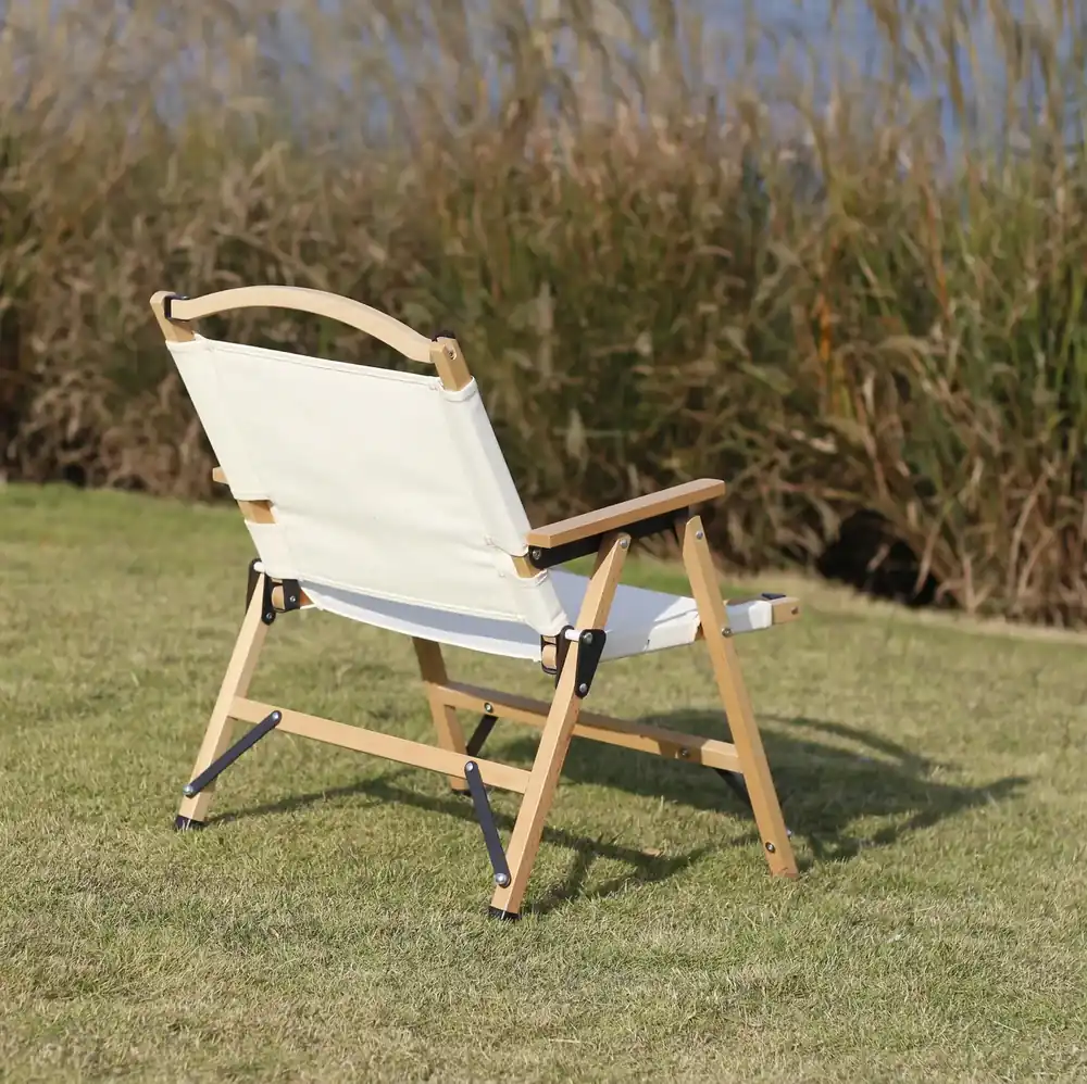 Hike Outdoor Glamping Portable Chairs Camping Folding Wood Kermit Beach Chair Wooden With Armrest detail view 2