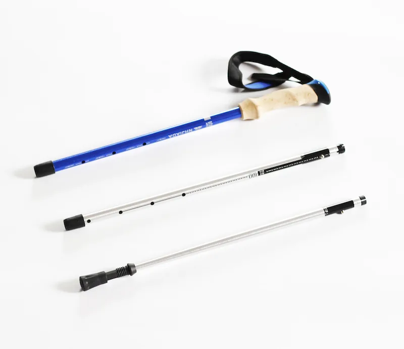 Aluminum 7075 Hiking Stick with Button MW1005 detail view 1