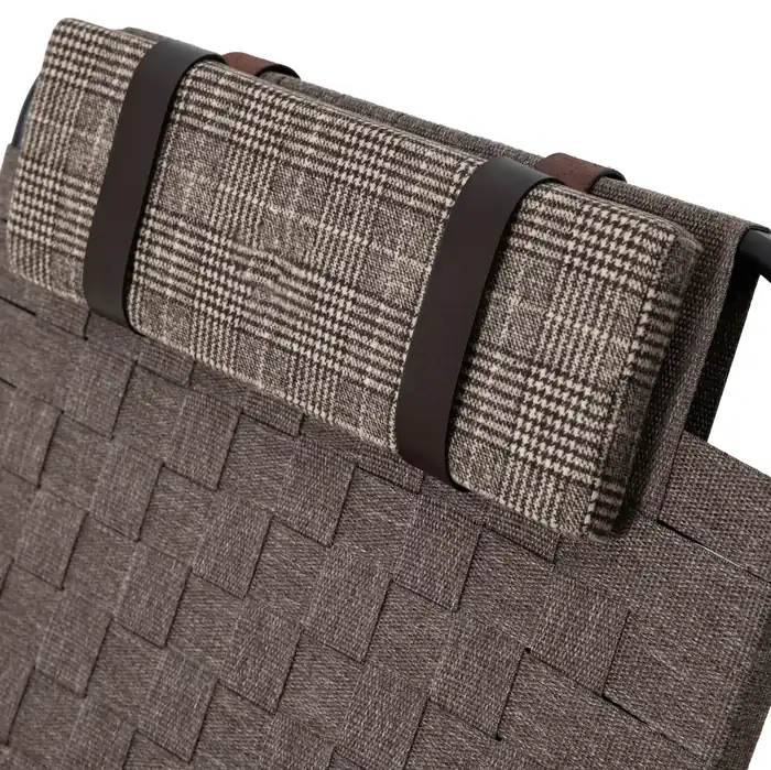 Stylish Aluminum Low Chair with Comfortable Pillow and Hand Woven Seat detail view 4