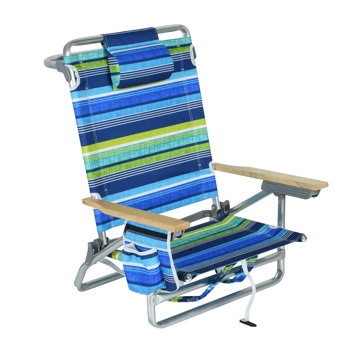 Super quality new style folding pillow pvc coating Strap fabric beach chair outdoor custom foldable metal fishing camping chairs detail view 1