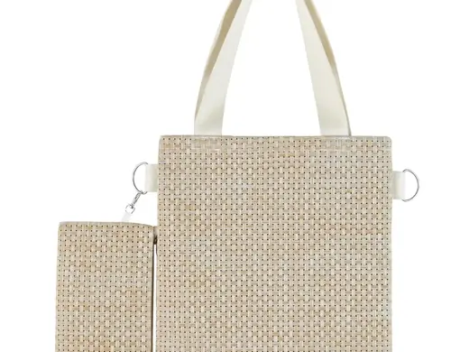Edit Special Mesh Fabric Woven Tote Bag for Beach