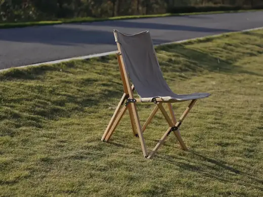 High Quality Outdoor Garden Beach Oxford Fabric Solid Wooden Foldable Portable Camping Picnic Chair with Backrest and Packet