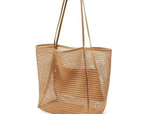New Foldable Mesh Beach Tote – Women’s Summer Travel Shopping Bag