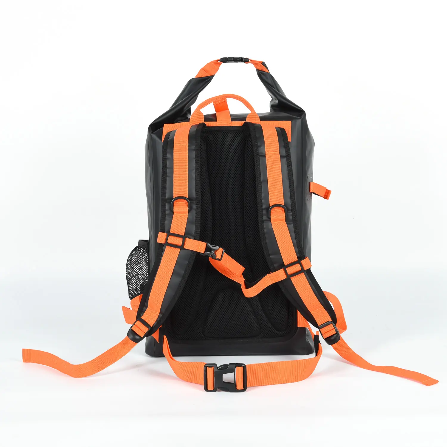 Waterproof Floating Backpack with Heavy Duty Roll-Top Closure and Exterior Zippered Pocket Dry Bag detail view 3