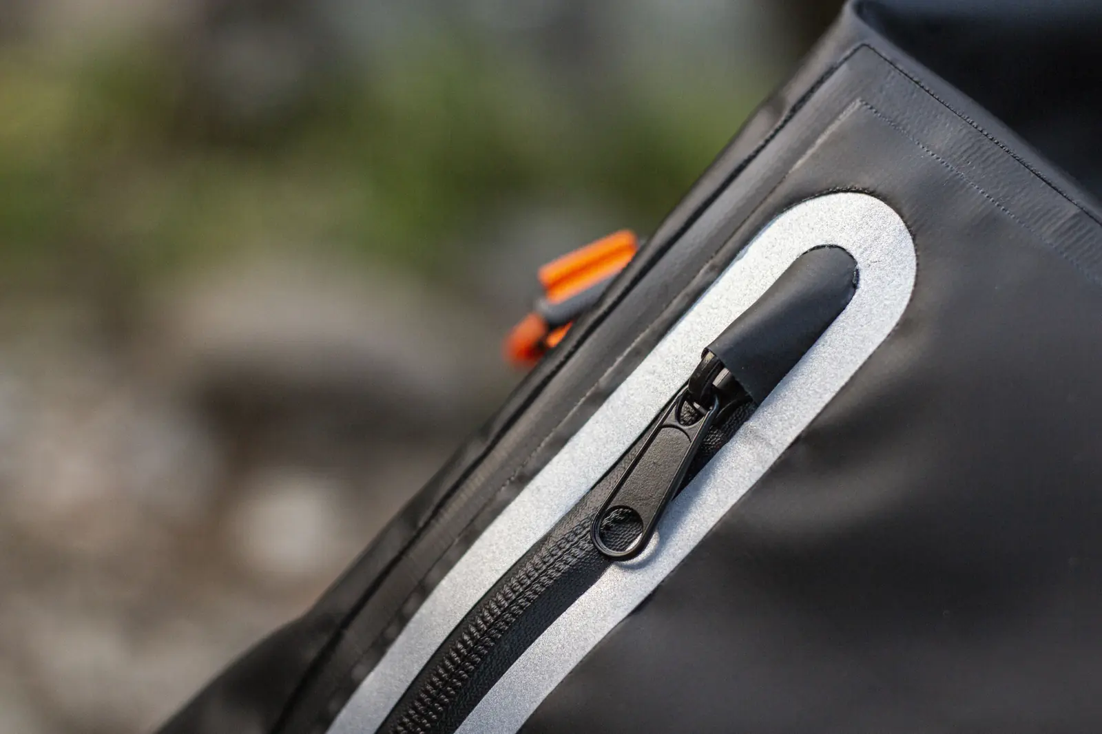 Waterproof Floating Backpack with Heavy Duty Roll-Top Closure and Exterior Zippered Pocket Dry Bag detail view 5